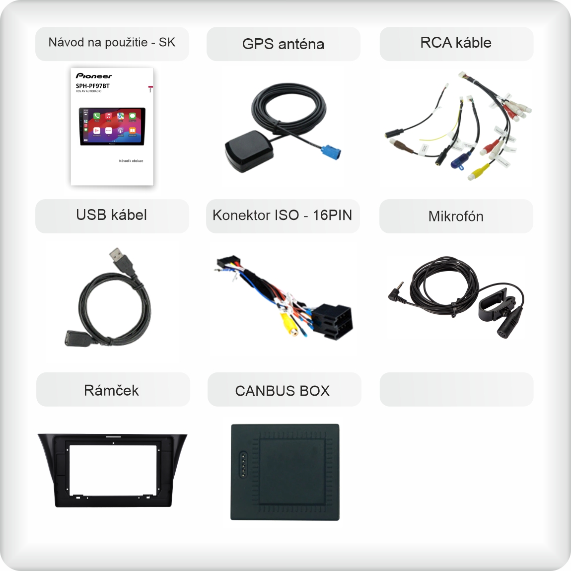 SK  příslušenství pro autorádio Pioneer SPH - PF97BT pro Iveco Daily carplay a android auto evtech_cz